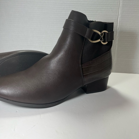 Nadine Womens Faux Leather Ankle Ankle Boots - Picture 5 of 7